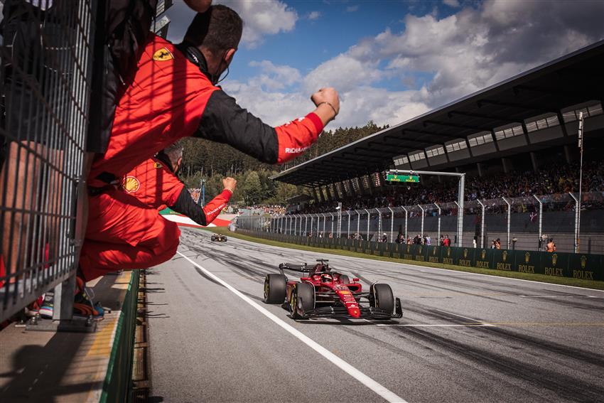 F1 car in Austria finish line